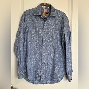 Robert Graham Blue Patterned Casual Button Down Shirt